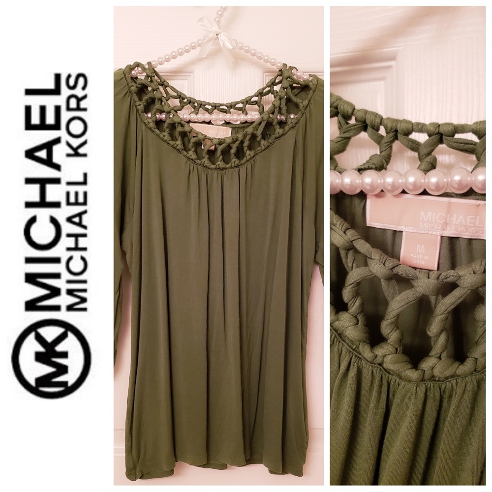 🎉HP!!🎉Michael Kors | Top w/Braided Neckline - Picture 7 of 7
